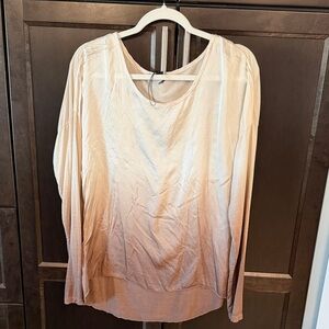 Elegant Beige Women's Long Sleeve Top